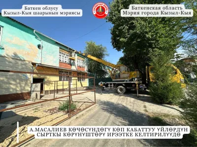 А.МАСАЛИЕВ КӨЧӨСҮНДӨГҮ КӨП КАБАТТУУ ҮЙЛӨРДҮН СЫРТКЫ КӨРҮНҮШТӨРҮ ИРЭЭТКЕ КЕЛТИРИЛҮҮДӨ