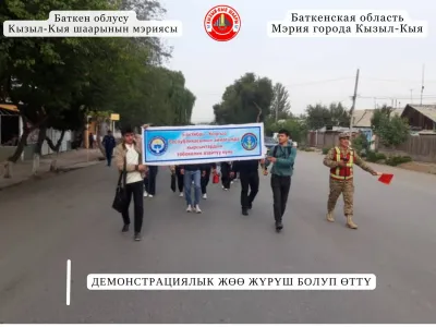 ДЕМОНСТРАЦИЯЛЫК ЖӨӨ ЖҮРҮШ БОЛУП ӨТТҮ